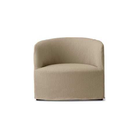 Audo Copenhagen Loose Cover for Tearoom Chair, Without Swivel, Lounge Chair in Logan Sand, packshot on white