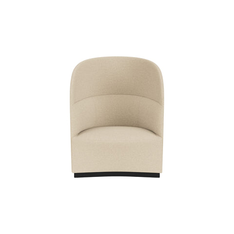 Audo Copenhagen Tearoom Lounge Chair, High Back, No Power Outlet in Logan Sand, packshot on white