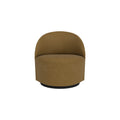 Audo Copenhagen Tearoom Swivel Chair, With Return, Lounge Chair in Audo Bouclé 02, packshot on white
