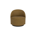 Audo Copenhagen Tearoom Swivel Chair, With Return, Lounge Chair in Audo Bouclé 06, packshot on white