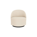 Audo Copenhagen Tearoom Swivel Chair, With Return, Lounge Chair in Logan Jasmine, packshot on white