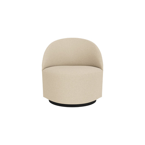 Audo Copenhagen Tearoom Swivel Chair, With Return, Lounge Chair in Logan Sand, packshot on white