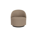 Audo Copenhagen Tearoom Swivel Chair, With Return, Lounge Chair in Logan Flint, packshot on white