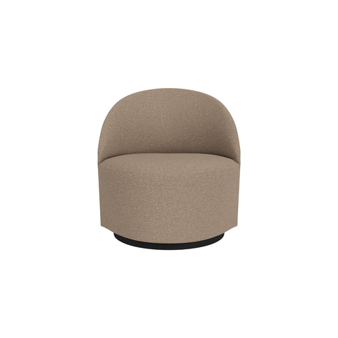 Audo Copenhagen Tearoom Swivel Chair, With Return, Lounge Chair in Logan Flint, packshot on white