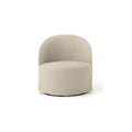 Audo Copenhagen Tearoom Swivel Chair, With Loose Cover, Lounge Chair in Logan Jasmine, packshot on white