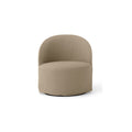 Audo Copenhagen Tearoom Swivel Chair, With Loose Cover, Lounge Chair in Logan Sand, packshot on white
