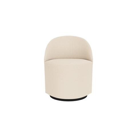Audo Copenhagen Tearoom Swivel Chair, With Return, Club Chair in Logan Jasmine, packshot on white