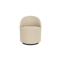 Audo Copenhagen Tearoom Swivel Chair, With Return, Club Chair in Logan Sand, packshot on white