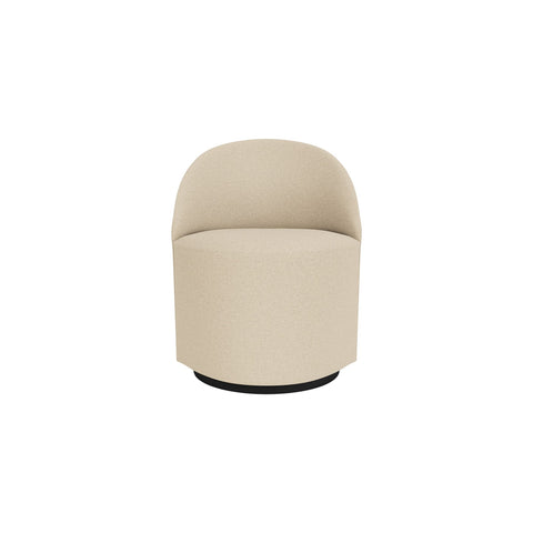 Audo Copenhagen Tearoom Swivel Chair, With Return, Club Chair in Logan Sand, packshot on white