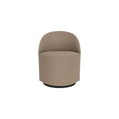 Audo Copenhagen Tearoom Swivel Chair, With Return, Club Chair in Logan Flint, packshot on white