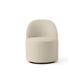 Audo Copenhagen Tearoom Swivel Chair, With Loose Cover, Club Chair in Logan Jasmine, packshot on white