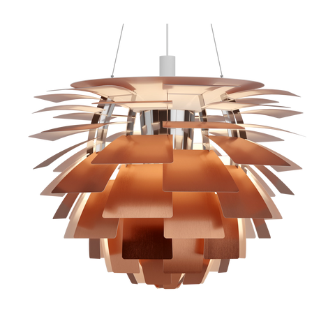 PH Artichoke designed by poul hennginsen for Louis poulsen in copper