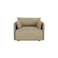 Audo Copenhagen Offset Sofa, 1-Seater in Audo Bouclé 02, packshot on white