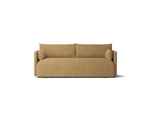 audo boucle gold offset 2 seater sofa by audo copenhagen