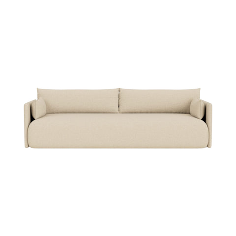 Audo Copenhagen Offset Sofa, 3 Seater in Logan Sand, packshot on white