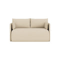 Audo Copenhagen Offset Sofa Bed 2-Seater in Logan Sand, packshot on white