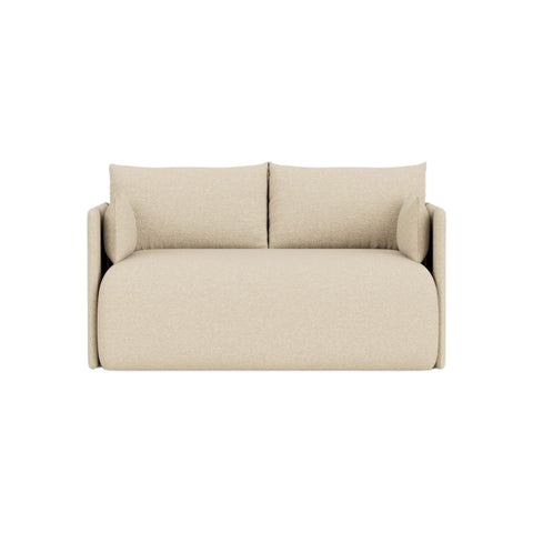 Audo Copenhagen Offset Sofa Bed 2-Seater in Logan Sand, packshot on white