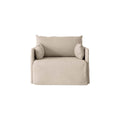 Audo Copenhagen Loose Cover for Offset Sofa 1-Seater in Logan Sand, packshot on white