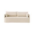 Audo Copenhagen Offset Sofa, With Loose Cover 2-Seater in Logan Jasmine, packshot on white