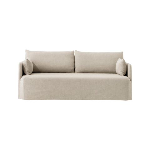 Audo Copenhagen Loose Cover for Offset Sofa 2-Seater in Logan Sand, packshot on white