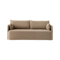 Audo Copenhagen Loose Cover for Offset Sofa 2-Seater in Logan Flint, packshot on white