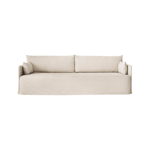 Audo Copenhagen Loose Cover for Offset Sofa 3-Seater in Logan Jasmine, packshot on white