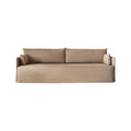 Audo Copenhagen Loose Cover for Offset Sofa 3-Seater in Logan Flint, packshot on white