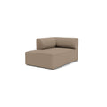 Audo Copenhagen Eave Sectional, 38" Depth, Left Chaise Lounge in Logan Flint, packshot on white
