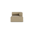 Audo Copenhagen Eave Sectional, 38" Depth, Right Chaise Lounge in Audo Bouclé 02, packshot on white