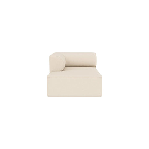 Audo Copenhagen Eave Sectional, 38" Depth, Left Chaise Lounge in Logan Jasmine, packshot on white