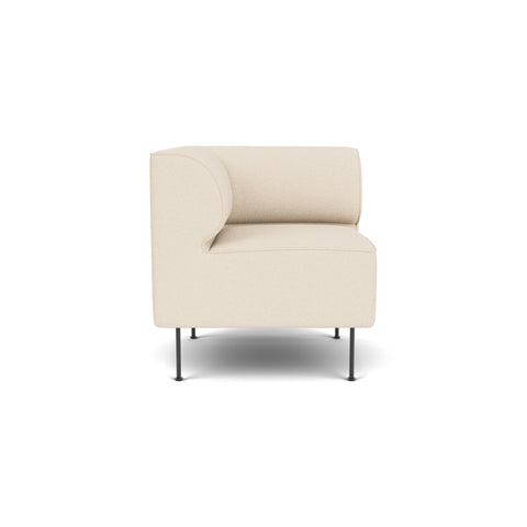 Audo Copenhagen Eave Dining Sofa, Corner, 30", Left Corner in Logan Jasmine, packshot on white