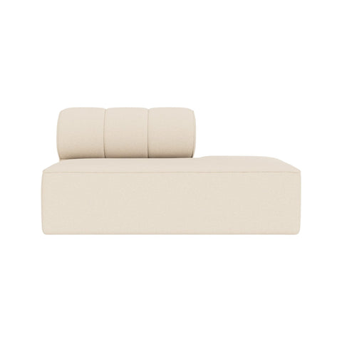 Audo Copenhagen Eave Seamline Modular Sofa, Straight Modules, 34" Depth, Right Open End 56" in Logan Jasmine, packshot on white