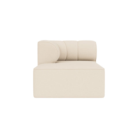Audo Copenhagen Eave Seamline Modular Sofa, Straight Modules, 34" Depth, Right Chaise Lounge in Logan Jasmine, packshot on white
