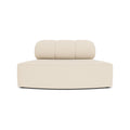 Audo Copenhagen Eave Seamline Modular Sofa, Rounded Modules, 34" Depth, Convex Open Section in Logan Jasmine, packshot on white