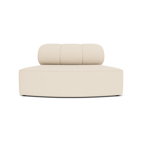 Audo Copenhagen Eave Seamline Modular Sofa, Rounded Modules, 34" Depth, Convex Open Section in Logan Jasmine, packshot on white
