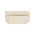 Audo Copenhagen Eave Seamline Modular Sofa, Rounded Modules, 34" Depth, Concave Open Section in Logan Jasmine, packshot on white