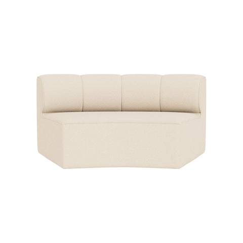 Audo Copenhagen Eave Seamline Modular Sofa, Rounded Modules, 34" Depth, Concave Open Section in Logan Jasmine, packshot on white