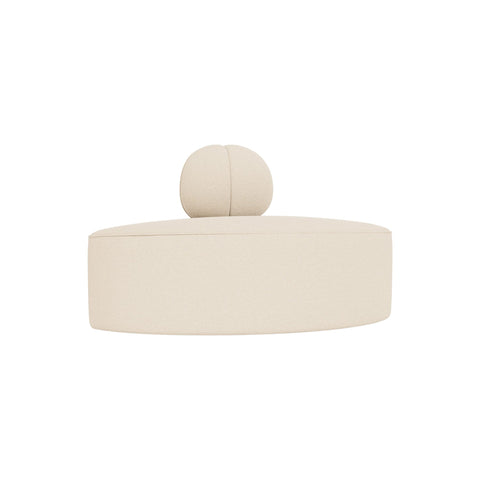 Audo Copenhagen Eave Seamline Modular Sofa, Rounded Modules, 34" Depth, Convex Right Corner in Logan Jasmine, packshot on white
