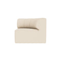 Audo Copenhagen Eave Seamline Modular Sofa, Rounded Modules, 34" Depth, Concave Right Corner in Logan Jasmine, packshot on white