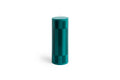HAY Column Candle, Large, Green and Dark Green, stearin pillar candle with a two tone check, packshot on a plain white background