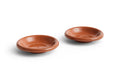 HAY Barro Bowls, Natural, glazed terracotta serving bowls, two shown at an angle on a plain white background