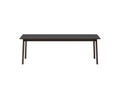 ana dining table with black laminate top and oak smoked legs by fredericia furniture