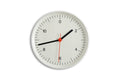 HAY Wall Clock, White, recycled ABS wall clock, white dial with black hands and a red second hand on a plain white background