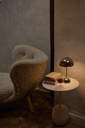 Little Petra VB1 chair with Flowerpot VP9 lamp by &Tradition, styled in a cozy Danish living room.