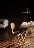Daystak RD2 Table by &Tradition paired with Daystak RD1 Chair and Tripod HM9 Floor Lamp
