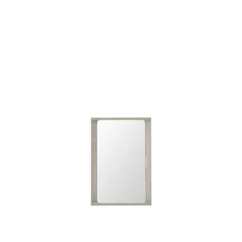 arced mirror by muuto in light grey 