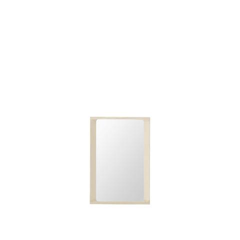 arced mirror by muuto in spruce