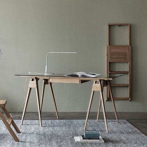 scandinavian oak office desk