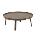 muuto around coffee table in dark stained brown size extra large