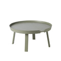 muuto around coffee table in size large with dusty green finish